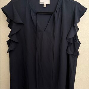 Short Sleeve Top with Ruffles- Size Large